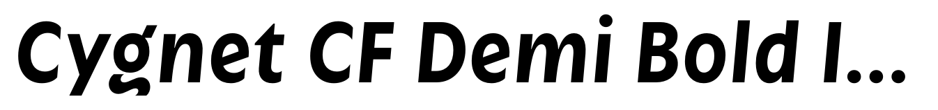 Cygnet CF Demi Bold Italic